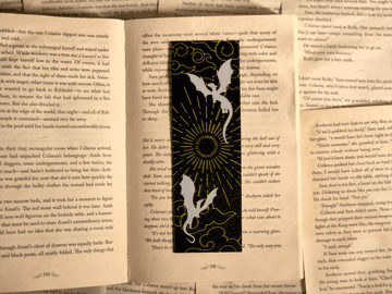 Dragon Bookmark Fourth Wing, for the romantasy reader at the dragon-rider chapter