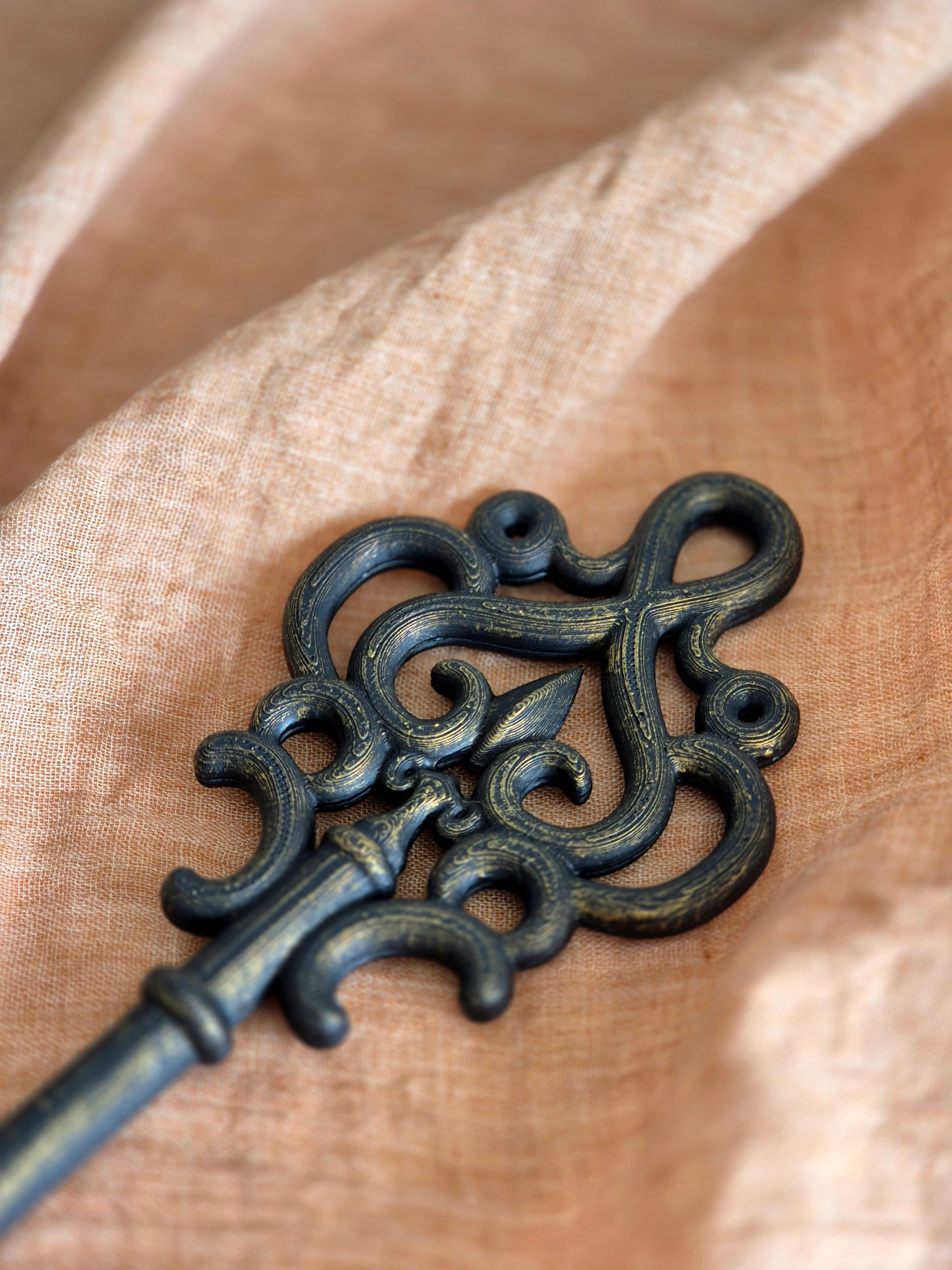 Ancient Key Bookshelf Decor, gallery image 3