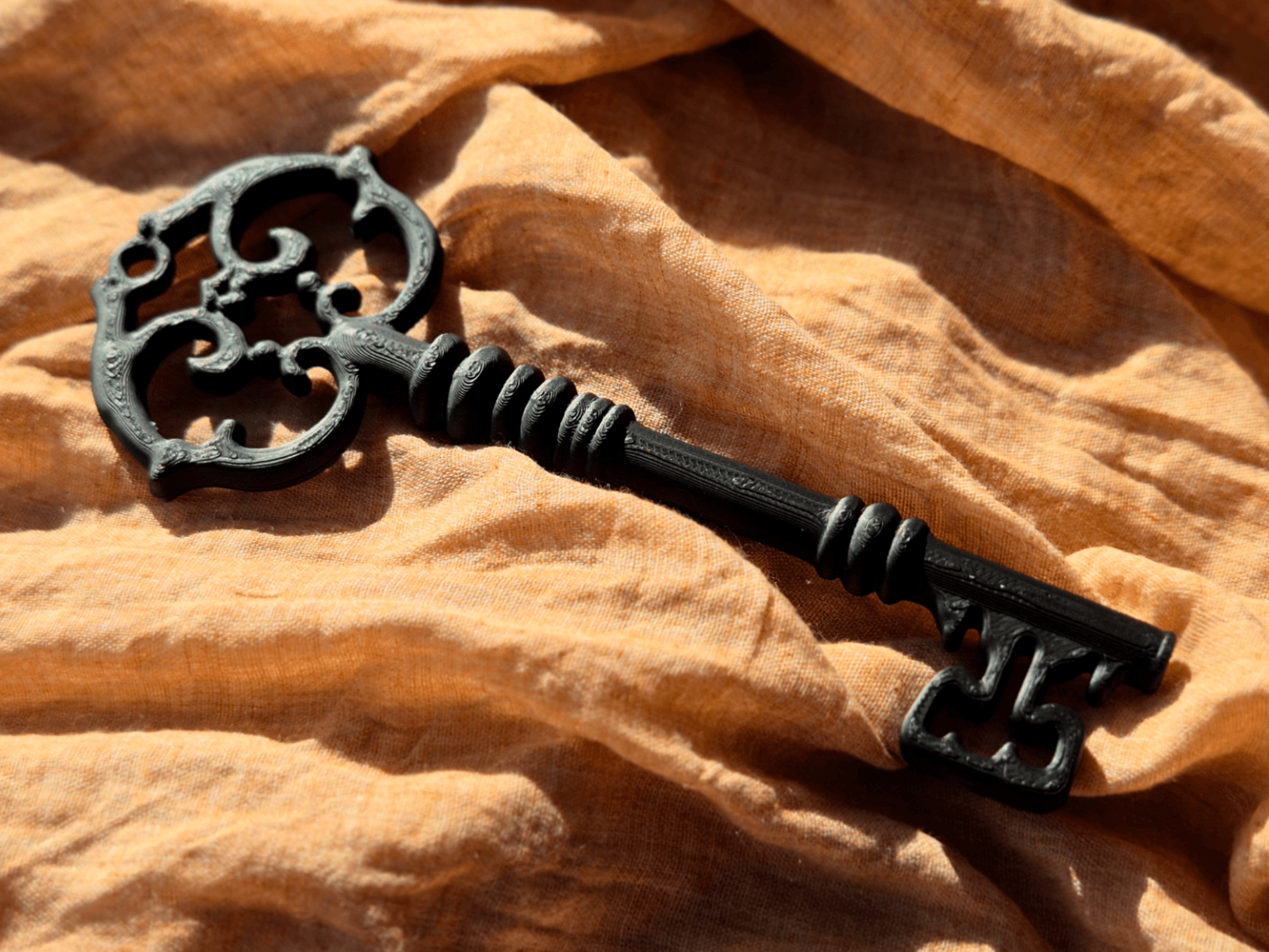 Ancient Key Bookshelf Decor