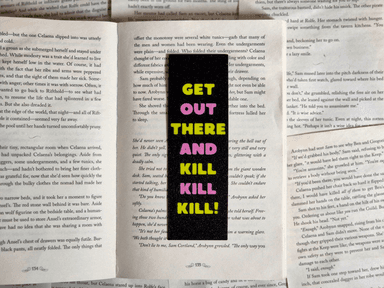 Dungeon Crawler Carl Bookmark, Donut's GET OUT THERE AND KILL KILL KILL! quote