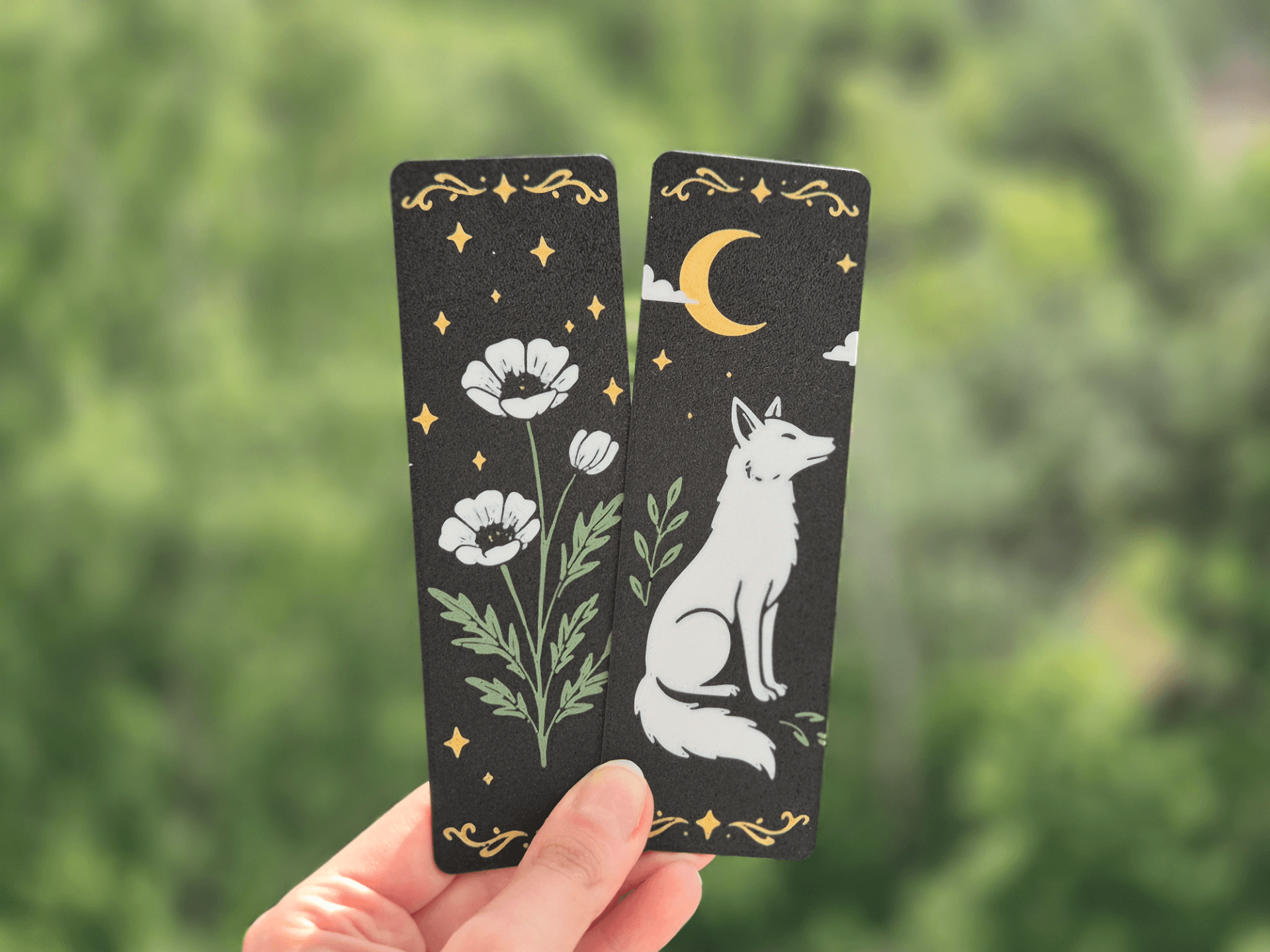 Fantasy Bookmark Gothic Fox — 3D printed model photographed in studio