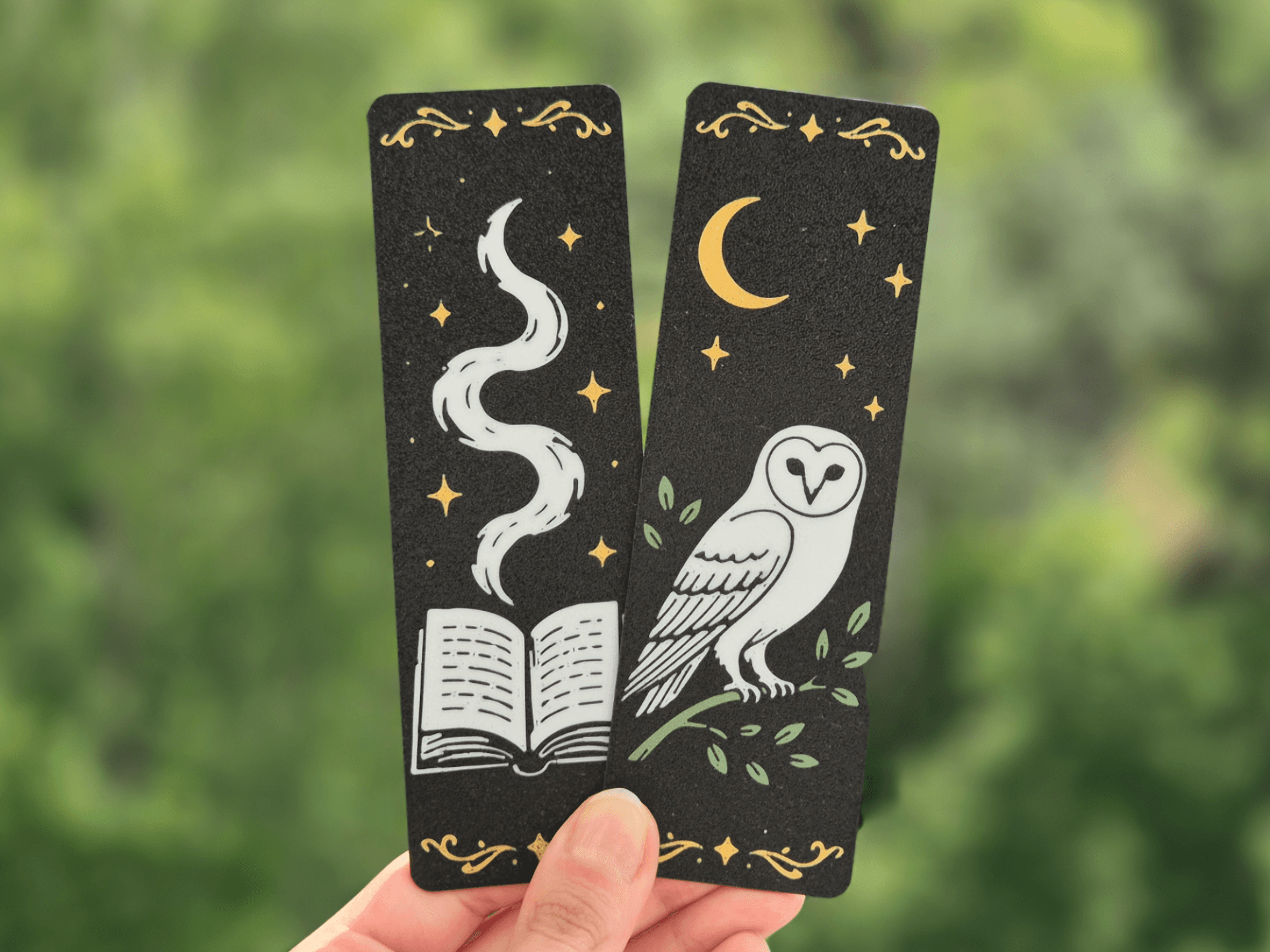 Fantasy Bookmark Owl — 3D printed model photographed in studio