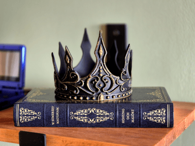 Fantasy Crown Bookshelf Decor, for fae royalty + the ACOTAR shelf