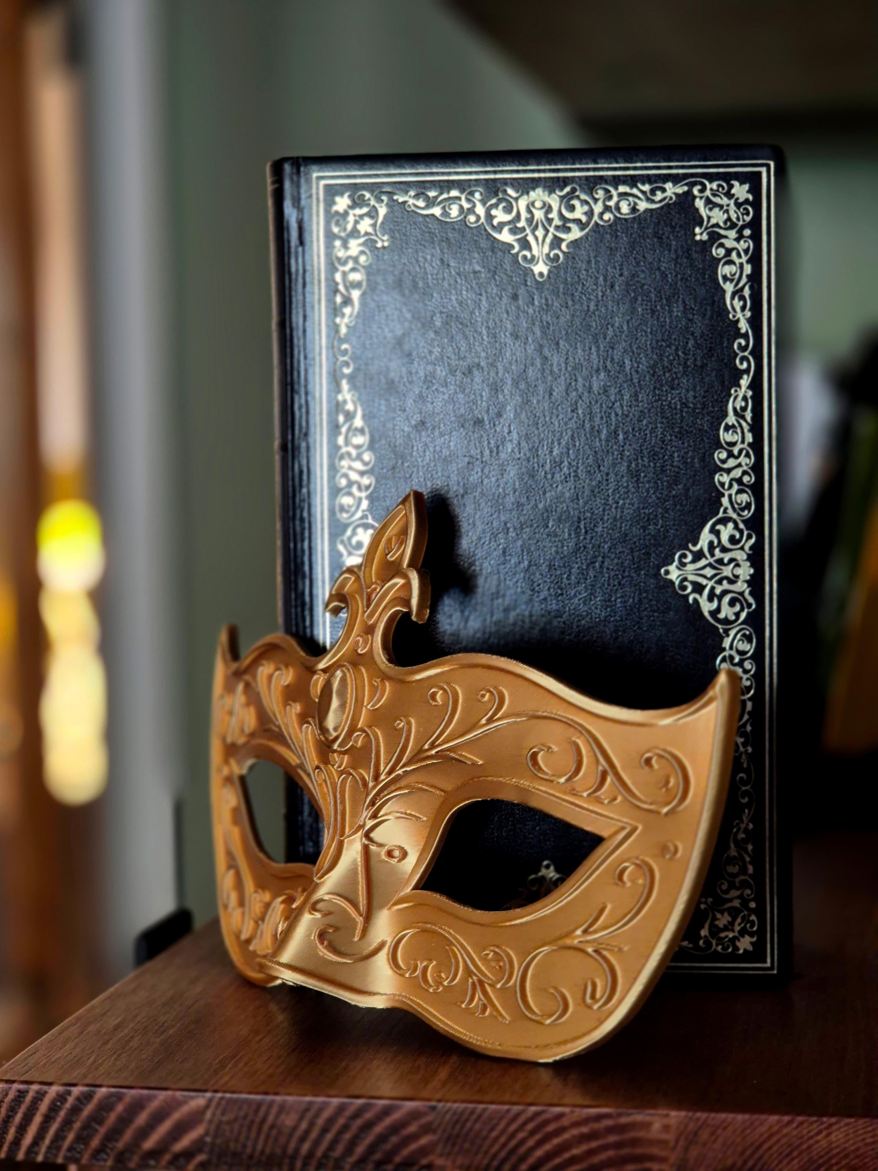 Masquerade Mask Bookshelf Decor image 3