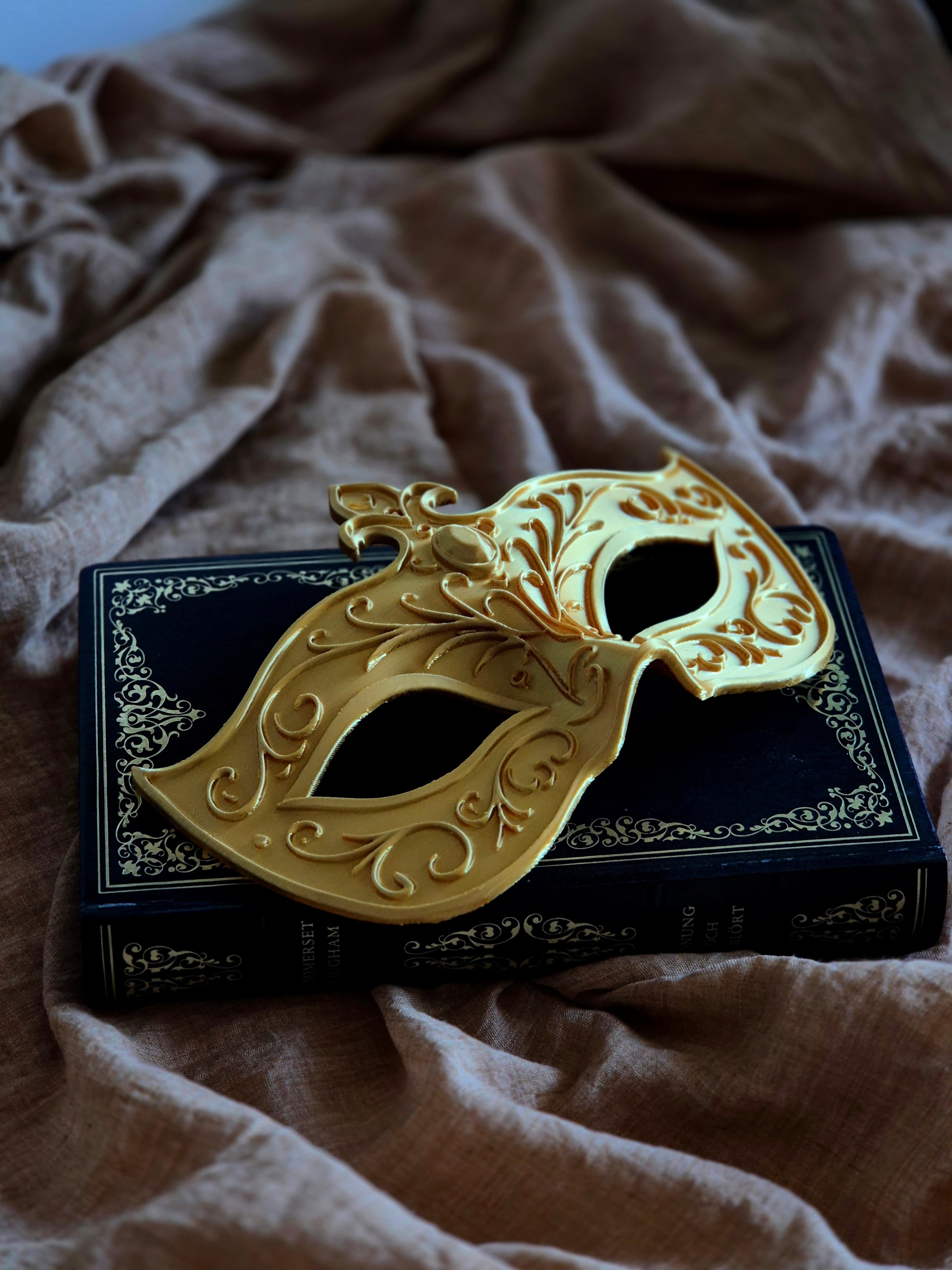 Masquerade Mask Bookshelf Decor image 5