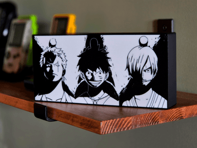 One Piece Lightbox Anime, Monster Trio silhouette, USB-LED-powered