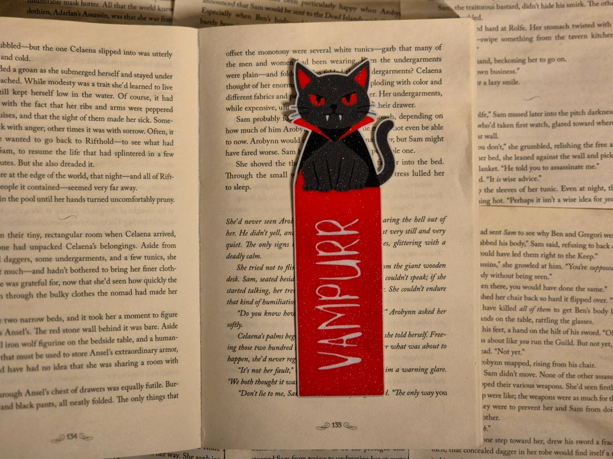 Vampire Cat Bookmark