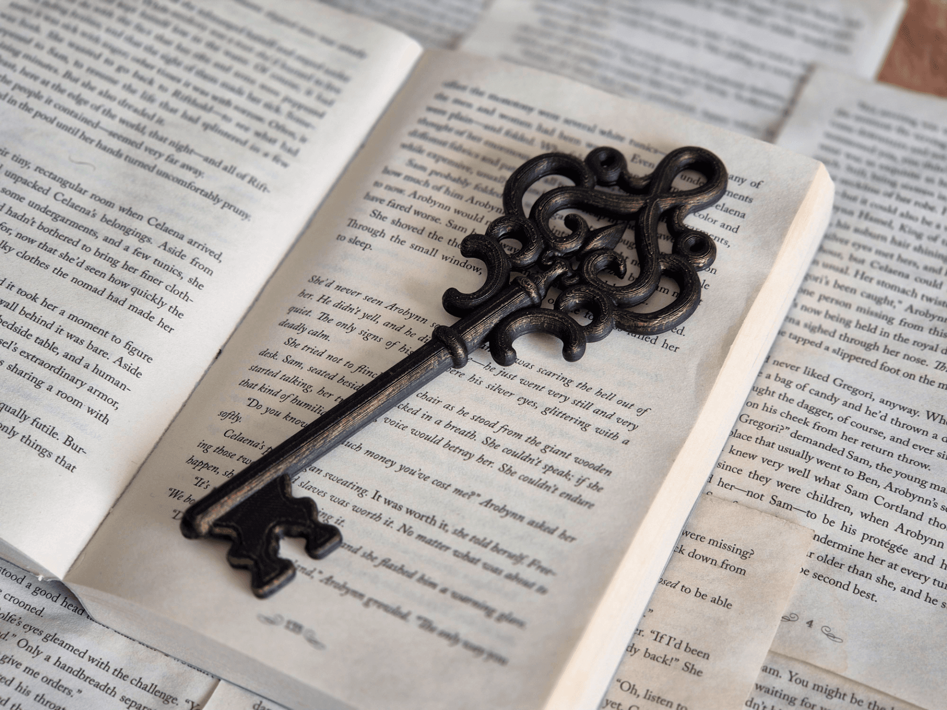 Ancient Key Bookshelf Decor
