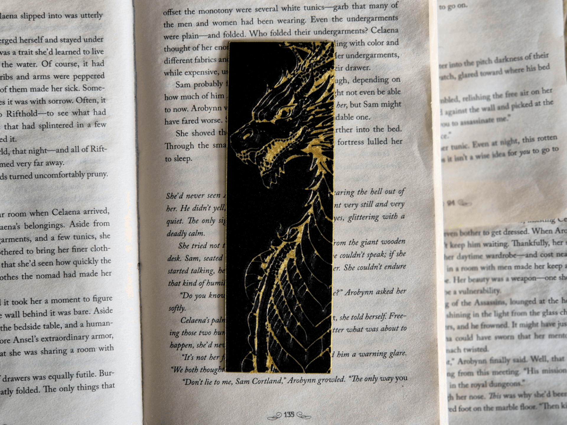 Dragon Bookmark — 3D printed model photographed in studio
