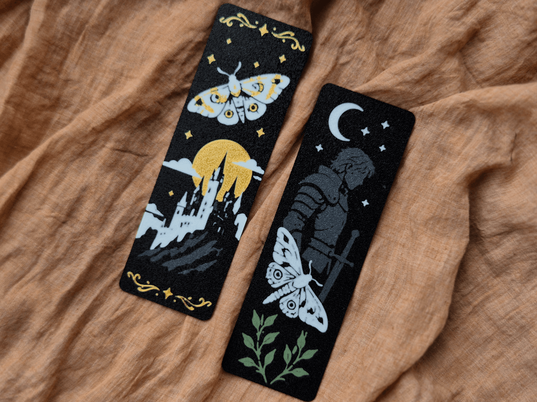 Gothic Knight Bookmark Fantasy — 3D printed model photographed in studio